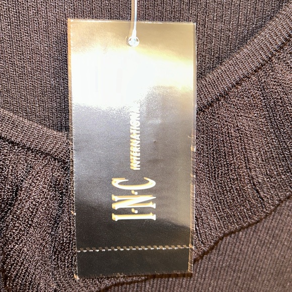 INC International Concepts X Small Short Sleeve Sweater - In Full Bloom - Black - Picture 4 of 6